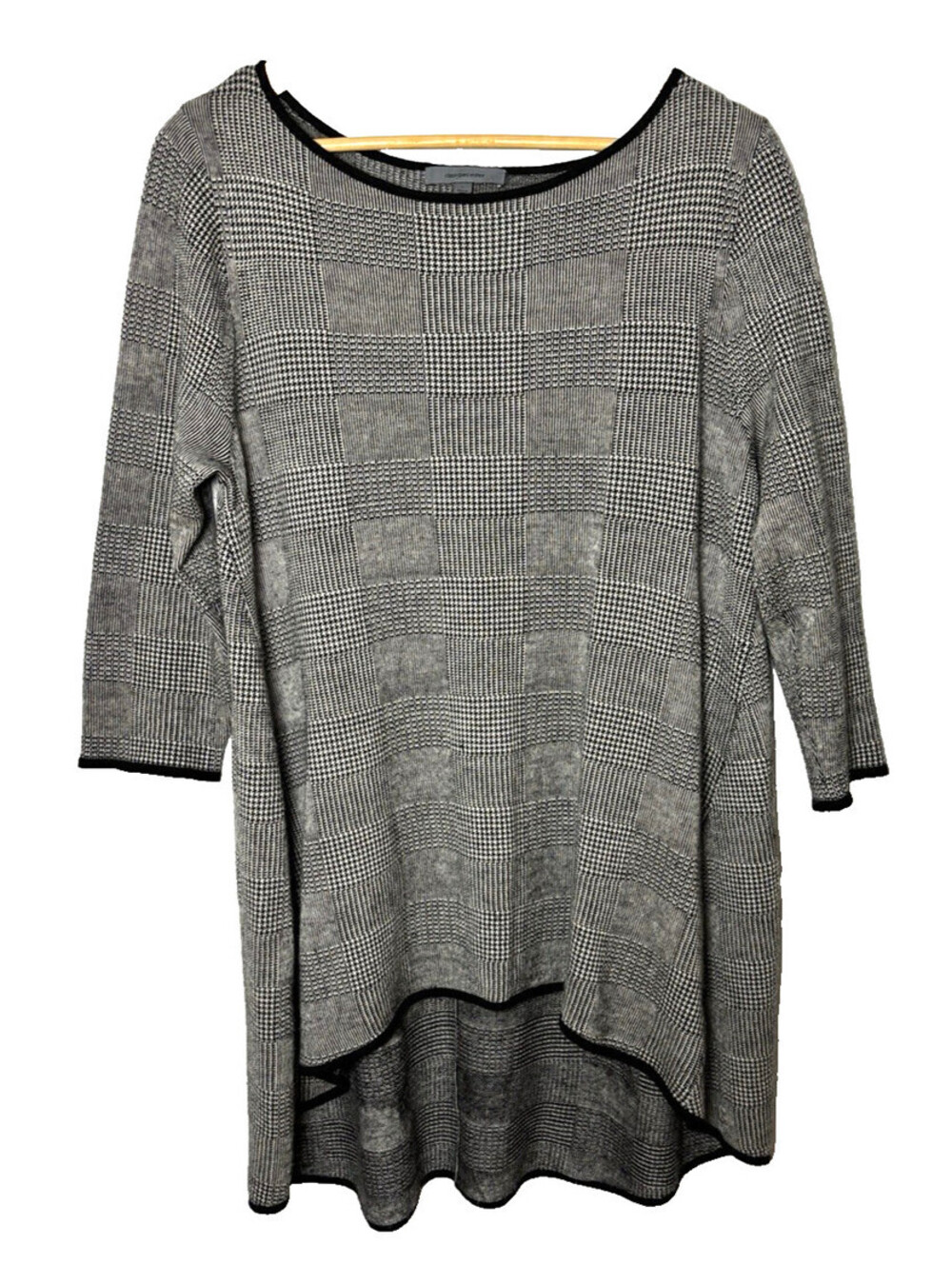 Classiques Entier Tunic Sweater Sz L Merino Wool Cashmere Long Sleeve Patchwork